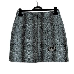 URBAN REVIVO Snakeskin Print Mini Skirt